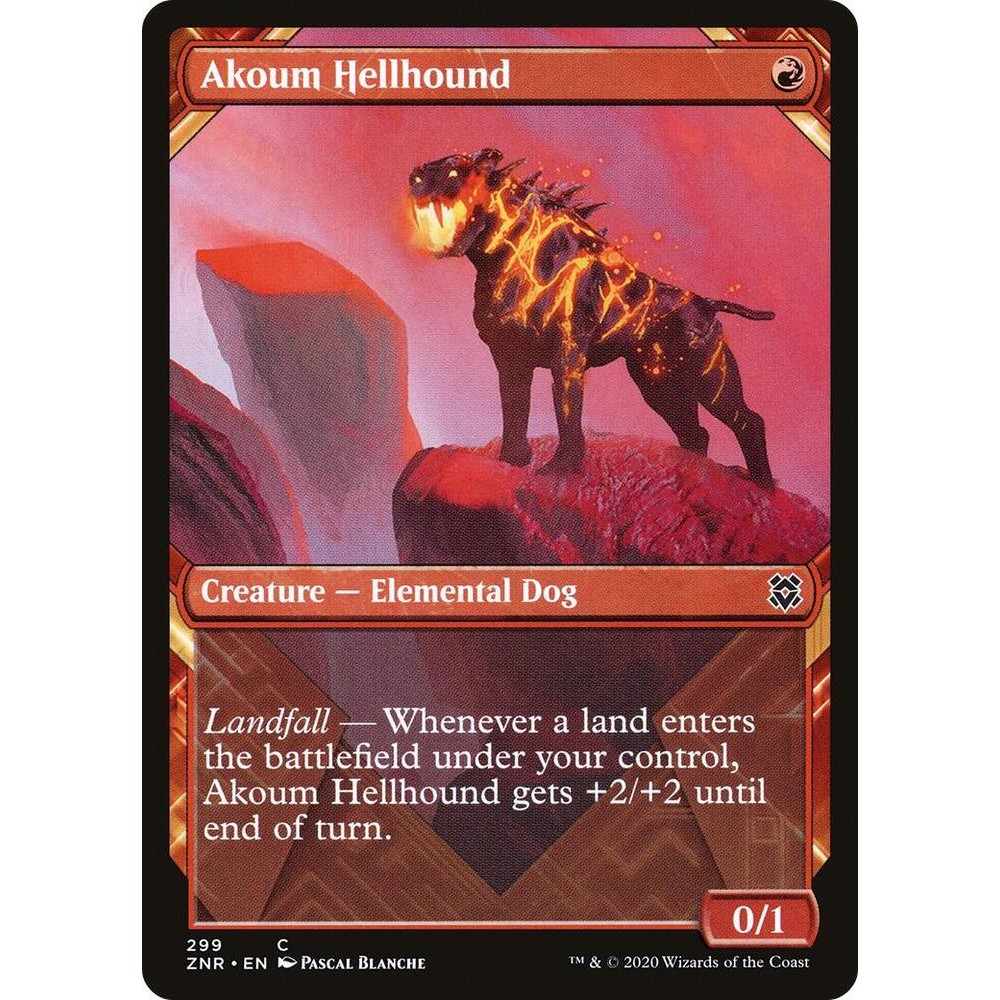 Akoum Hellhound (Showcase) - Zendikar Rising (ZNR)